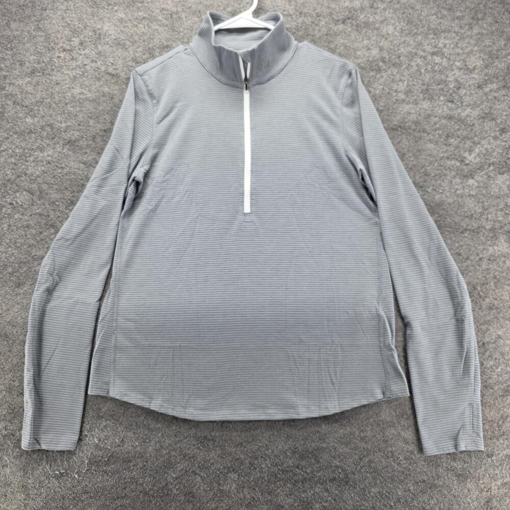 Under Armour Pullover Mens L Gray Long Sleeve 1/4 Zip Mock Neck Moisture Wicking